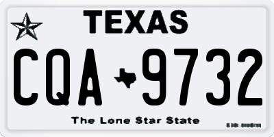 TX license plate CQA9732