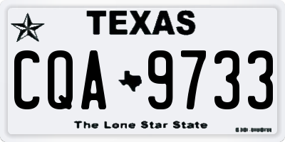 TX license plate CQA9733
