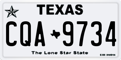 TX license plate CQA9734