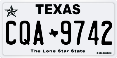 TX license plate CQA9742