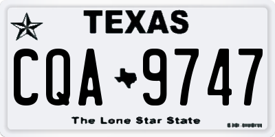 TX license plate CQA9747