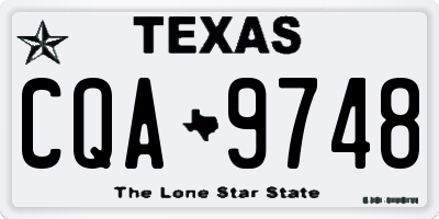 TX license plate CQA9748