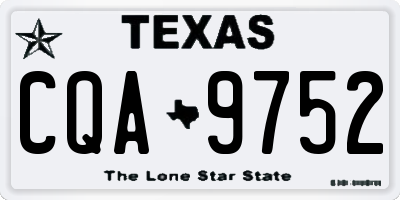 TX license plate CQA9752
