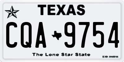 TX license plate CQA9754