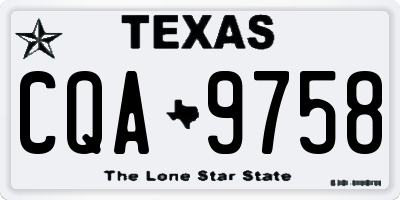 TX license plate CQA9758