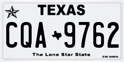 TX license plate CQA9762