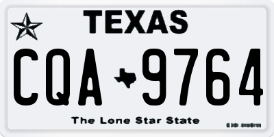TX license plate CQA9764