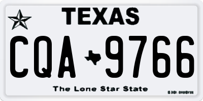 TX license plate CQA9766