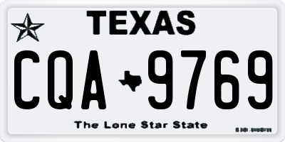 TX license plate CQA9769