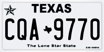 TX license plate CQA9770