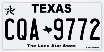 TX license plate CQA9772