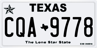 TX license plate CQA9778