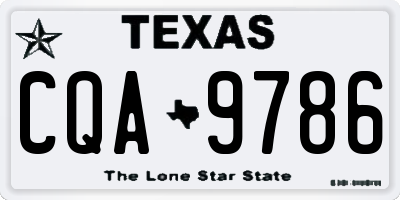 TX license plate CQA9786