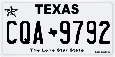 TX license plate CQA9792