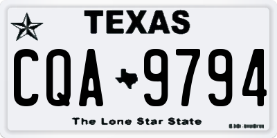 TX license plate CQA9794