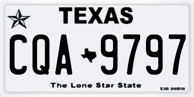 TX license plate CQA9797