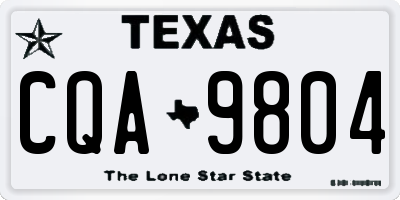 TX license plate CQA9804