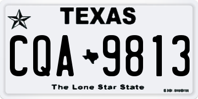 TX license plate CQA9813