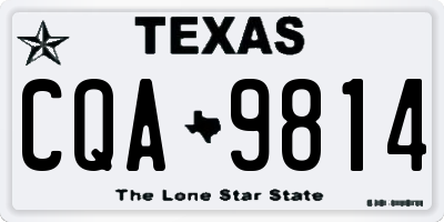 TX license plate CQA9814