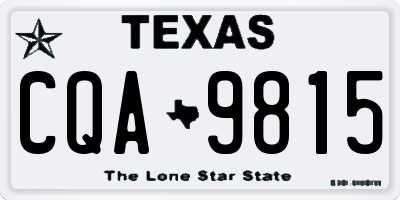TX license plate CQA9815