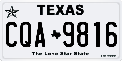 TX license plate CQA9816