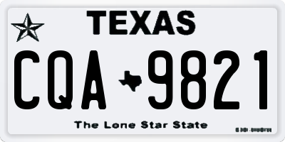 TX license plate CQA9821