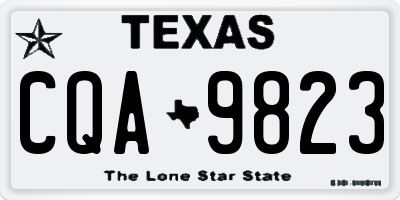 TX license plate CQA9823