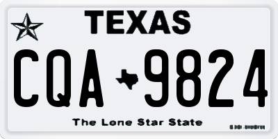 TX license plate CQA9824