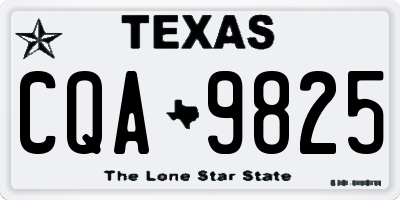 TX license plate CQA9825