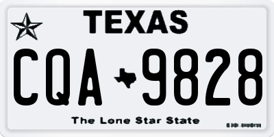 TX license plate CQA9828