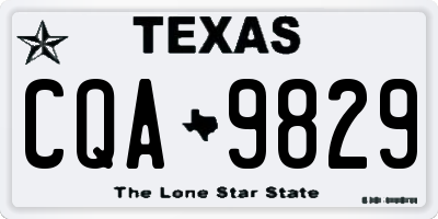 TX license plate CQA9829