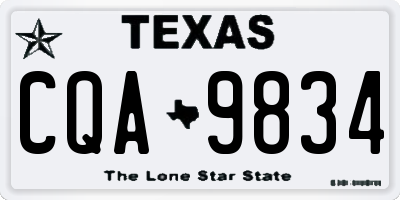 TX license plate CQA9834