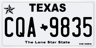 TX license plate CQA9835