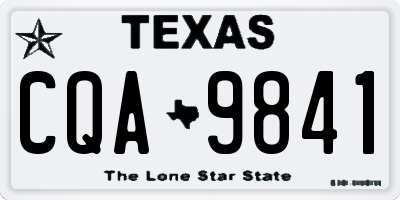 TX license plate CQA9841