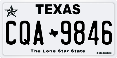 TX license plate CQA9846