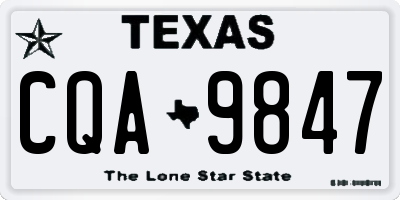 TX license plate CQA9847