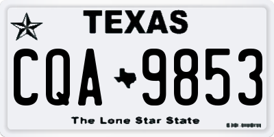 TX license plate CQA9853