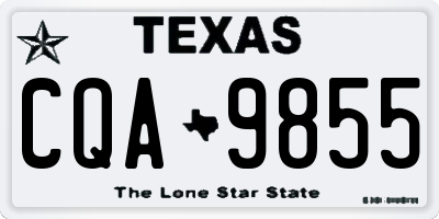 TX license plate CQA9855