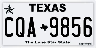 TX license plate CQA9856