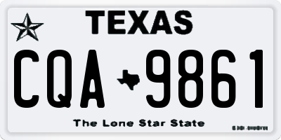 TX license plate CQA9861