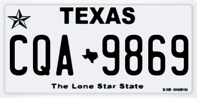 TX license plate CQA9869
