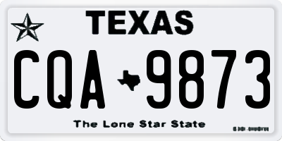 TX license plate CQA9873
