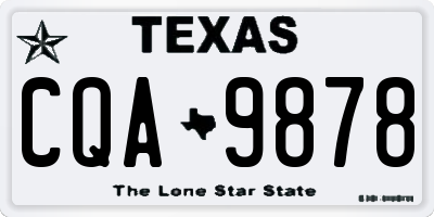 TX license plate CQA9878