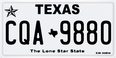 TX license plate CQA9880