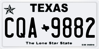 TX license plate CQA9882