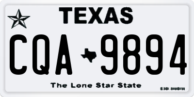 TX license plate CQA9894