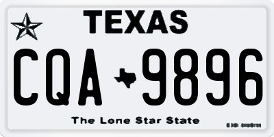 TX license plate CQA9896