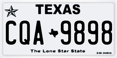TX license plate CQA9898
