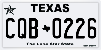 TX license plate CQB0226