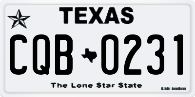 TX license plate CQB0231